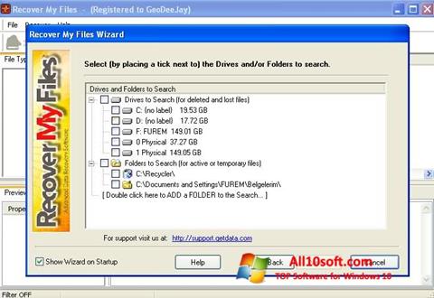 Screenshot Recover My Files Windows 10