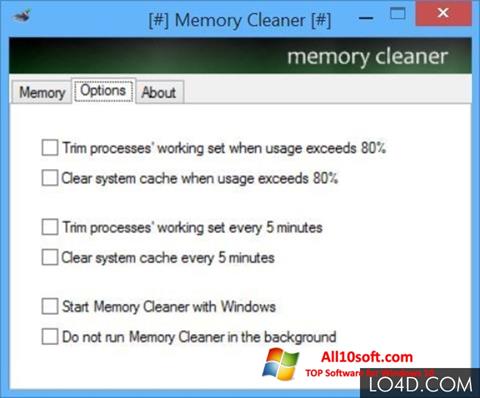 Screenshot Memory Cleaner Windows 10