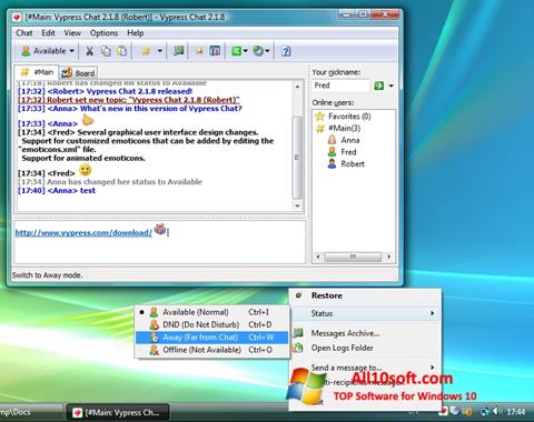 Screenshot Vypress Chat Windows 10