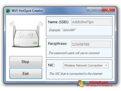 Screenshot Wi-Fi HotSpot Creator Windows 10