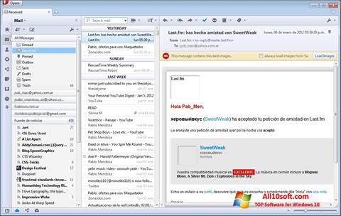 Screenshot Opera Mail Windows 10
