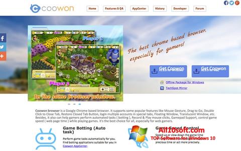 Screenshot Coowon Browser Windows 10