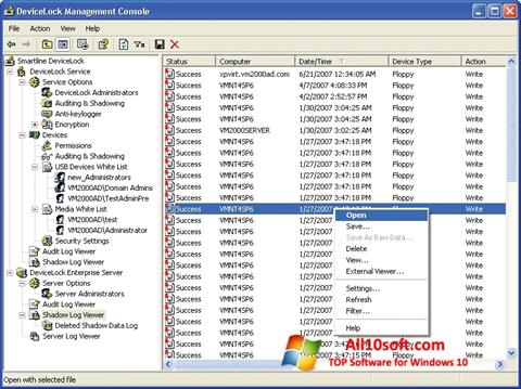 Screenshot DeviceLock Windows 10