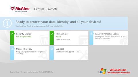 Screenshot McAfee LiveSafe Windows 10