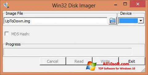 Screenshot Win32 Disk Imager Windows 10