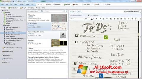 Screenshot Evernote Windows 10