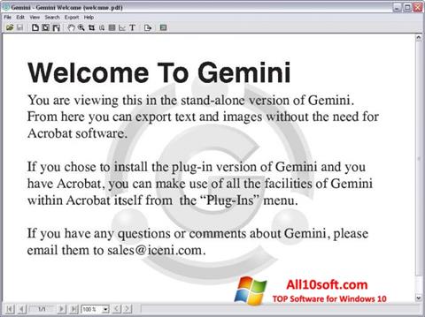 Screenshot Gemini Windows 10