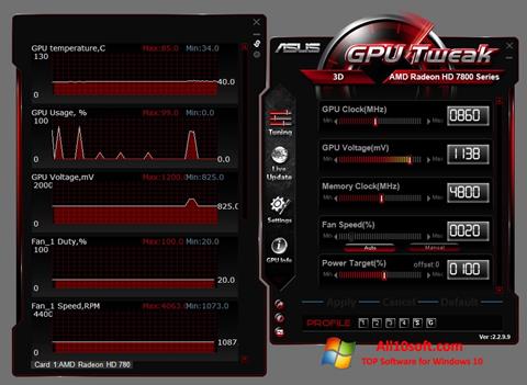 Screenshot ASUS GPU Tweak Windows 10