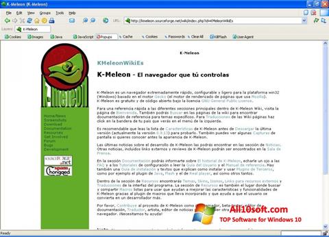 Screenshot K-Meleon Windows 10
